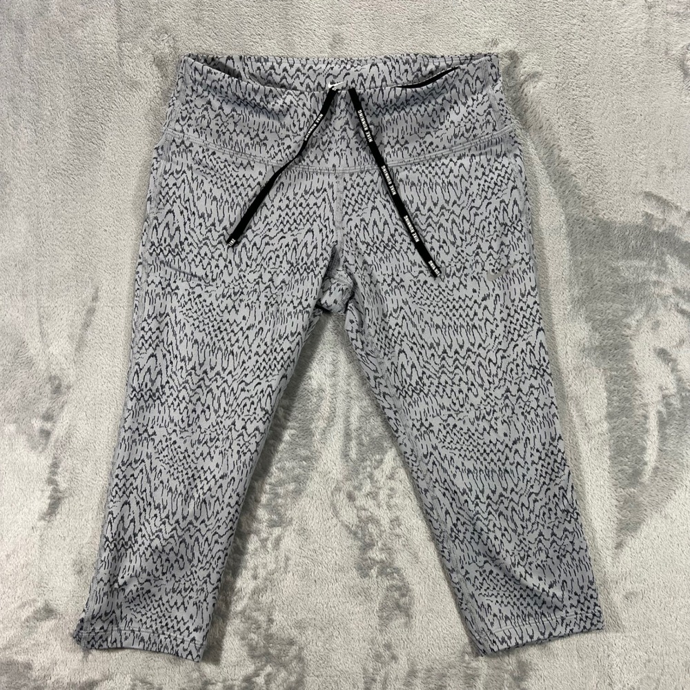 NIKE Epic Lux Capri Running Leggings Womens Small Grey Dri-FIT 904916 Workout